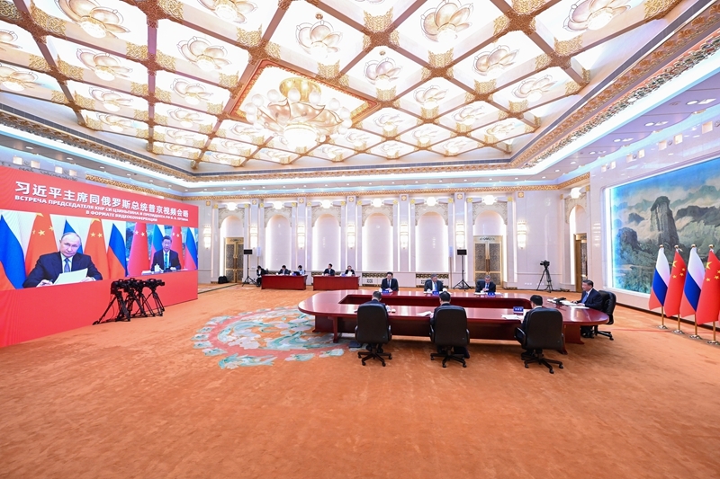 习近平同俄罗斯总统普京举行视频会晤「相关图片」
