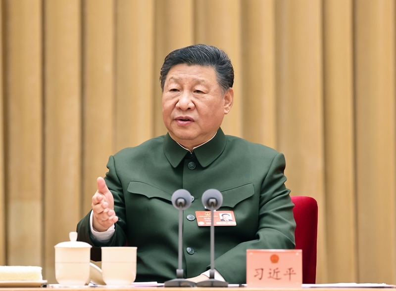 习近平在出席解放军和武警部队代表团全体会议时强调
落实高质量发展要求
实现我军建设“十四五”规划圆满收官「相关图片」