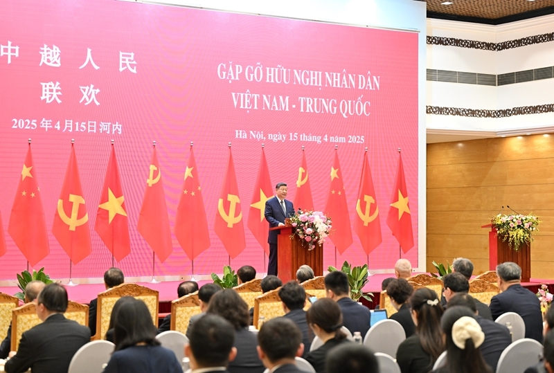 习近平同越共中央总书记苏林、越南国家主席梁强共同会见中越人民大联欢活动代表「相关图片」