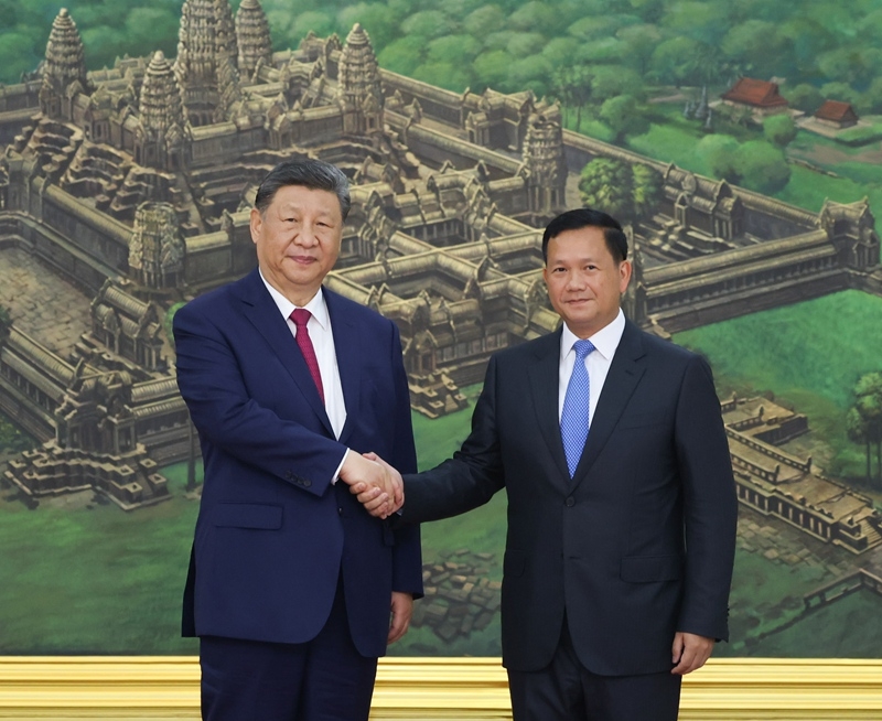 习近平同柬埔寨首相洪玛奈举行会谈「相关图片」
