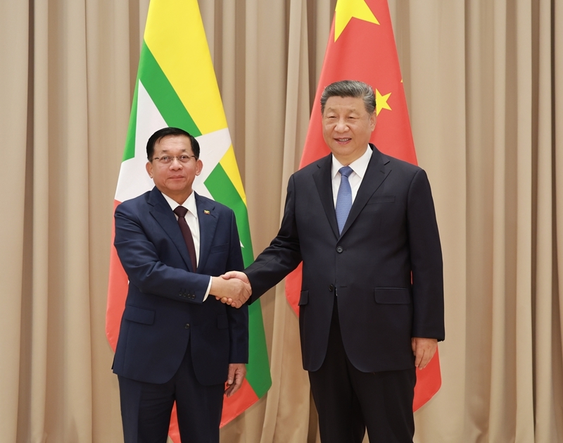 习近平会见缅甸领导人敏昂莱「相关图片」