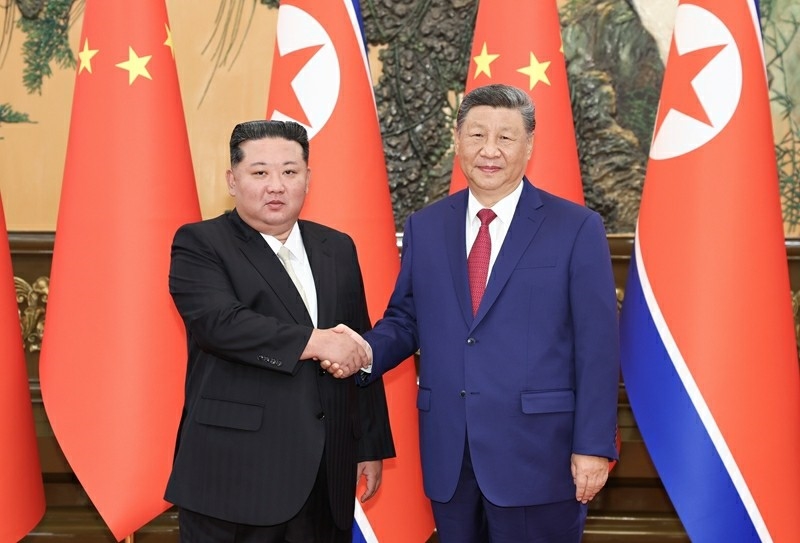习近平同朝鲜劳动党总书记、国务委员长金正恩举行会谈「相关图片」