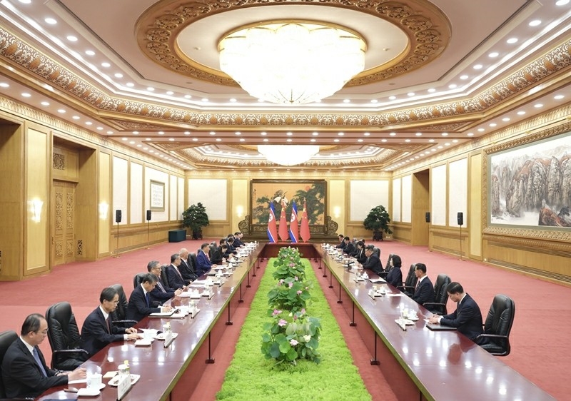 习近平同朝鲜劳动党总书记、国务委员长金正恩举行会谈「相关图片」