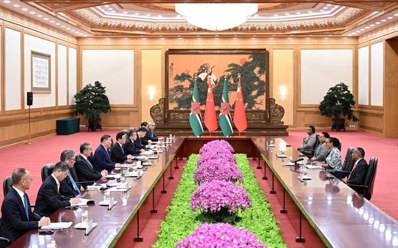 习近平会见多米尼克总统伯顿「相关图片」