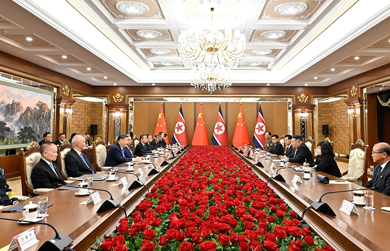 习近平同金正恩举行会谈「相关图片」
