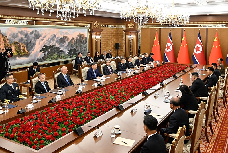 习近平同金正恩举行会谈「相关图片」